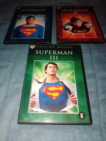 Te koop op DVD SuperMan 1 to 3 Christopher Reeve   beschikbaar voor biedingen