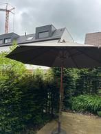 Grijze parasol + voet, Jardin & Terrasse, Parasols, Parasol sur pied, Enlèvement, Utilisé, 3 à 4 mètres