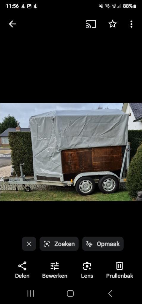 Aanhangwagen met oprijval, Auto diversen, Aanhangers en Bagagewagens, Zo goed als nieuw, Ophalen