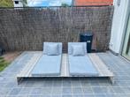 Dubbele ligstoel met kussens, Jardin & Terrasse, Chaises longues, Enlèvement, Utilisé