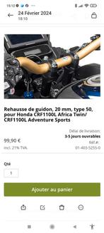 Rehausse de guidon TOURATECH pour Honda africa twin, Motos, Pièces | Honda