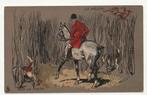 Lot 2 kaarten thema Jachthonden paard Raphael Tuck La Meute, Ongelopen, Verzenden, Hond of Kat