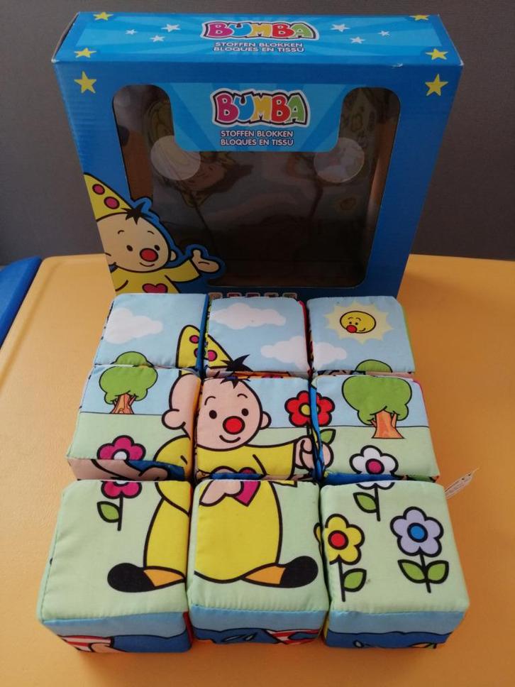 Bumba 9 stoffen blokken, Kinderen en Baby's, Speelgoed | Babyspeelgoed, Zo goed als nieuw, Overige typen, Ophalen