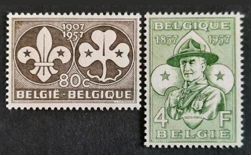 België: OBP 1022/23 ** Scoutisme 1957., Postzegels en Munten, Postzegels | Europa | België, Postfris, Orginele gom, Zonder stempel