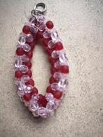 Hanger in parels rood en roos 6 cm, Ophalen of Verzenden, Rood