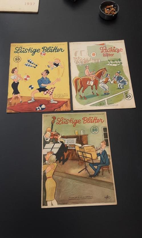 Tijdschrift , lustige blatter x 3 , Duits , 1938 , zeldzaam, Boeken, Tijdschriften en Kranten, Zo goed als nieuw, Sport en Vrije tijd