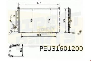 Peugeot 405 (-9/92) condensor (R12) OES! 6455W5 beschikbaar voor biedingen