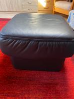 Pouf en cuir bleu foncé, Enlèvement, Comme neuf, Cuir