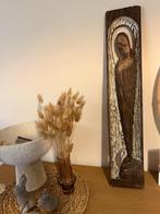 Vintage Religieus Houtsnijwerk, Art Deco stijl, getekend, Antiek en Kunst, Antiek | Religieuze voorwerpen, Ophalen of Verzenden
