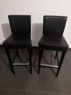 2 Bergmund barkrukken zwart/glossy, Ophalen, Gebruikt, Met voetsteun, Leer