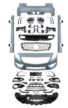 Bodykit voor Mercedes W176 A45 AMG Look, Auto-onderdelen, Carrosserie, Bumper, Mercedes-Benz, Voor, Achter, Links, Rechts, Nieuw