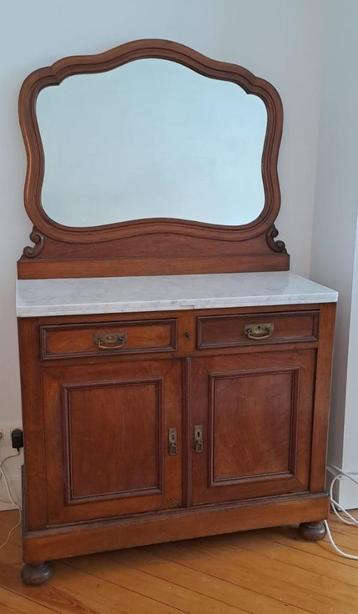 commode ancienne, plan en marbre., Maison & Meubles, Armoires | Commodes, 25 à 50 cm, Moins de 100 cm, Enlèvement, Utilisé