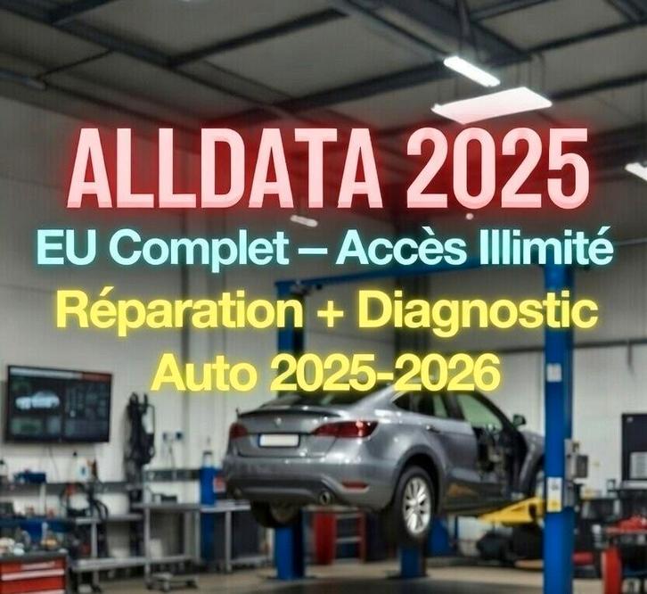 ALLDATA 2025 Complet – Réparation + Diagnostic Auto 2026, Computers en Software, Overige Computers en Software, Nieuw, Ophalen of Verzenden