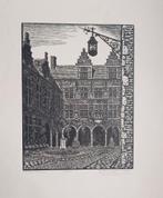 Camiel Van Haesendonck Houtgravure 1954 gesigneerd Plantin, Antiek en Kunst, Kunst | Litho's en Zeefdrukken, Ophalen of Verzenden