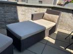 Bank met voetstuk, Tuin en Terras, Tuinsets en Loungesets, Gebruikt, Rotan, Ophalen, 2 zitplaatsen