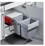 Hailo Tandem afvalsysteem 40 liter / vuilnisbak / prullenbak, Ophalen, Nieuw, Grijs