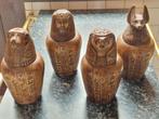 4 Canopic Vazen in steen - Egyptische Kunst, Antiek en Kunst, Ophalen