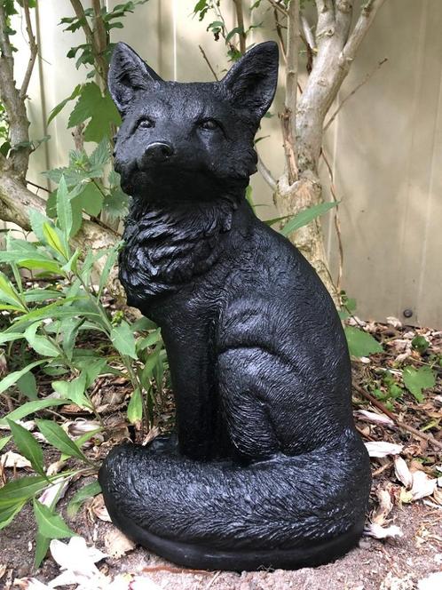 Vos, stenen beeld, vos dierfiguren, vos tuinbeelden., steen, Tuin en Terras, Tuinbeelden, Dierenbeeld, Steen, Ophalen of Verzenden
