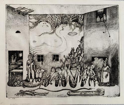 Rene De Coninck - 2 etsen, Antiek en Kunst, Kunst | Etsen en Gravures, Ophalen of Verzenden