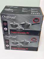 Cheffinger steelpannenset 16 18 20 cm Inductie Met Deksel, Huis en Inrichting, Keuken | Potten en Pannen, Pannenset, Ophalen of Verzenden