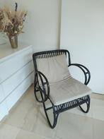 Rotan zetel met kussen, Huis en Inrichting, Zetels | Zetels, Ophalen, Gebruikt