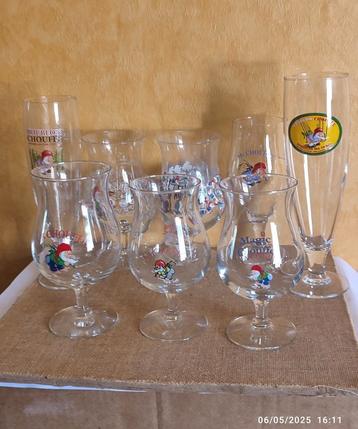 8 verschillende Chouffe-glazen, Ophalen, Nieuw, Glas of Glazen, Overige merken