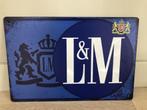 L&M metalen vintage look wandplaat 20x30cm, Verzamelen, Merken en Reclamevoorwerpen, Ophalen of Verzenden, Nieuw, Reclamebord