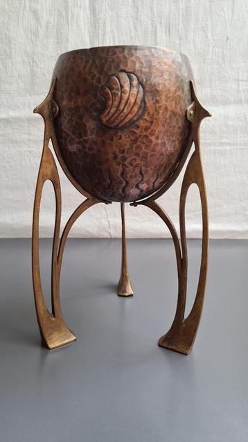 WMF Jugendstil  / Art Nouveau koper messing platenstaander beschikbaar voor biedingen