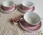 3 Vintage Engelse soepkommen + schotel, Steelite Balmoral, -, Utilisé, Autres types, Autres styles
