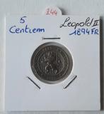 Leopold II - 5 centimes 1894 Fr, Postzegels en Munten, Munten | België, Verzenden