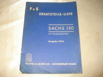 SACHS 150 4 Vitesses Ancien Catalogue des Pièces de Rechange, Motoren, Handleidingen en Instructieboekjes, Ophalen of Verzenden