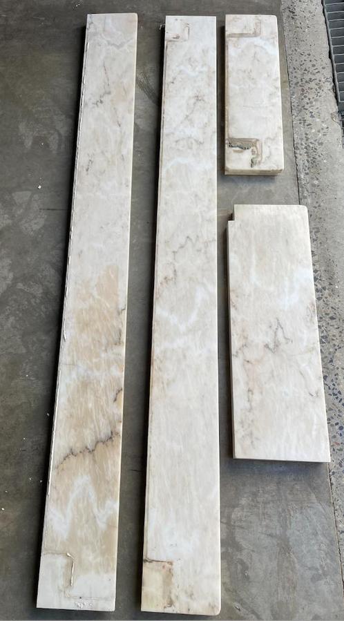 Marmeren tabletten / Vensterbanken in ONYX Marmer, Doe-het-zelf en Bouw, Plinten en Afwerking, Gebruikt, Vensterbanken, Overige materialen