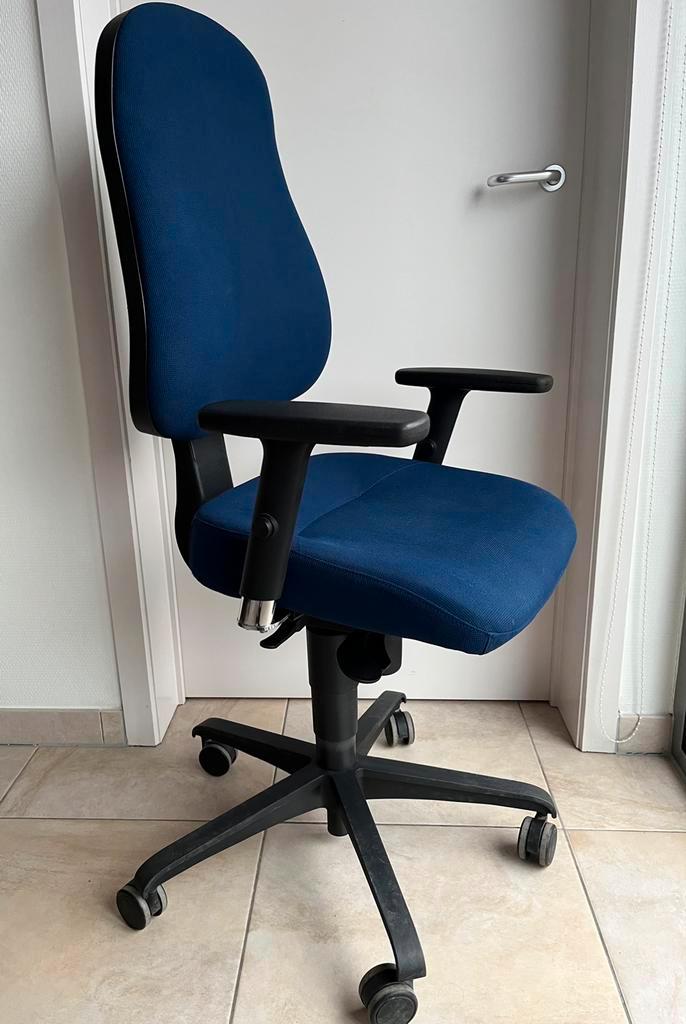 Ergonomische bureaustoel, Huis en Inrichting, Bureaustoelen, Gebruikt, Bureaustoel, Blauw, Ergonomisch, Ophalen
