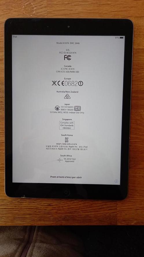 Apple iPad Air, Computers en Software, Apple iPads, Gebruikt, Apple iPad, 16 GB, Ophalen of Verzenden