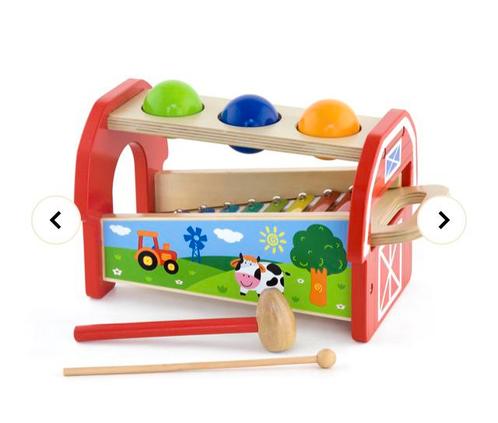 Hamerbank met xylofoon, Kinderen en Baby's, Speelgoed | Houten speelgoed, Gebruikt, Ophalen of Verzenden