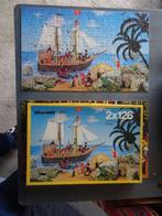 2 Playmobil 126-delige puzzels - Piraten en Circus, Ophalen of Verzenden, Minder dan 500 stukjes, Zo goed als nieuw, Legpuzzel