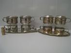 2 vintage inox verzilverde koffiesets Dur-o-bor op plateau, Ophalen