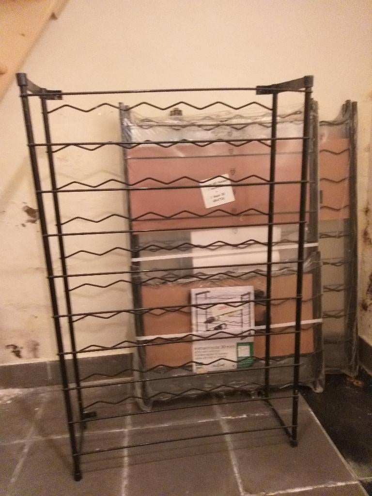 2 Metalen wijnrekken - in totaal 90 flessen - Splinternieuw!, Maison & Meubles, Accessoires pour la Maison | Porte-bouteilles