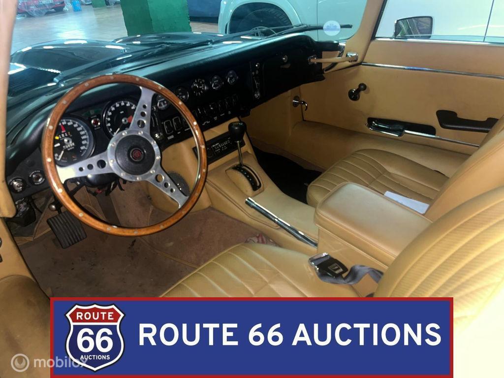Jaguar E-Type S2 Coupe | 1970 | Route 66 Auctions, Auto's, Zwart, Bedrijf, Handgeschakeld, Overige carrosserie