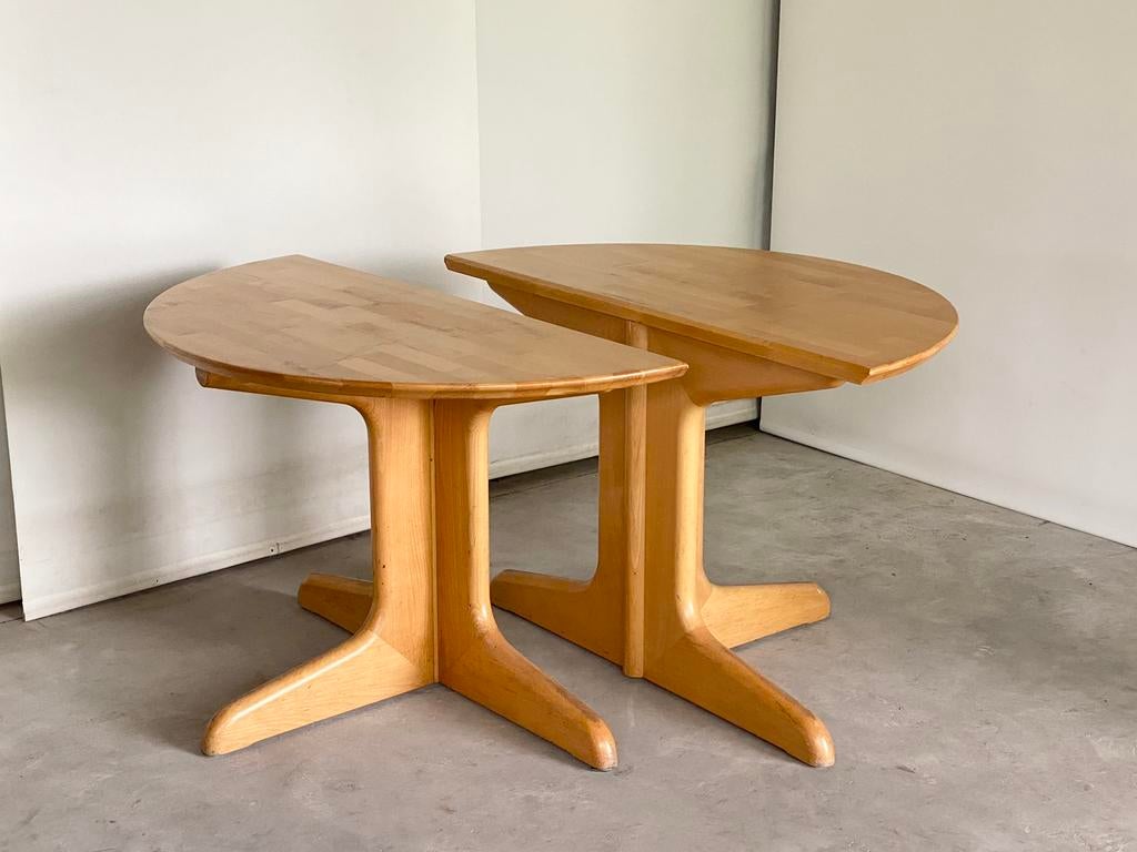 Scandinavische eetkamertafel 1980s, Huis en Inrichting, Tafels | Eettafels, Zo goed als nieuw, Ovaal, Ophalen