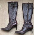 Bottes hautes cuir brun foncé taille 36, Vêtements | Femmes, Comme neuf, Brun, Enlèvement, Bottes hautes