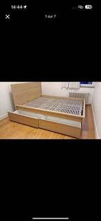 Lit malm 140x200, Maison & Meubles, Enlèvement, Comme neuf