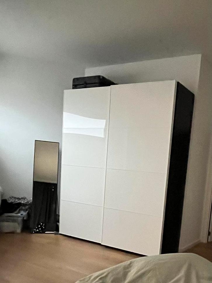 Schuifdeuren voor ikea pax wit, Huis en Inrichting, Kasten | Kleerkasten, Gebruikt, 200 cm of meer, Glas, Ophalen
