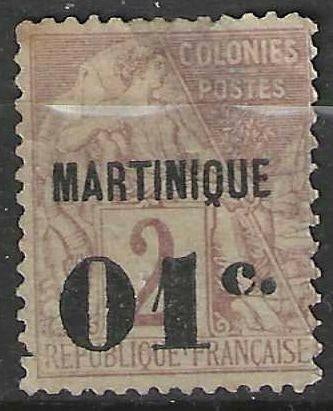 Martinique 1988/1991 - Yvert 7 - Zegel met wijziging (ST), Postzegels en Munten, Postzegels | Amerika, Gestempeld, Verzenden