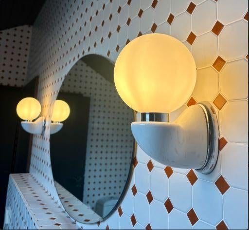 vintage set wandlampen Luigi Colani space age wit, Collections, Enlèvement, Maison et Meubles