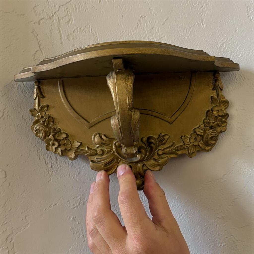 console vintage en bois doré et table suspendue, Antiquités & Art, Enlèvement