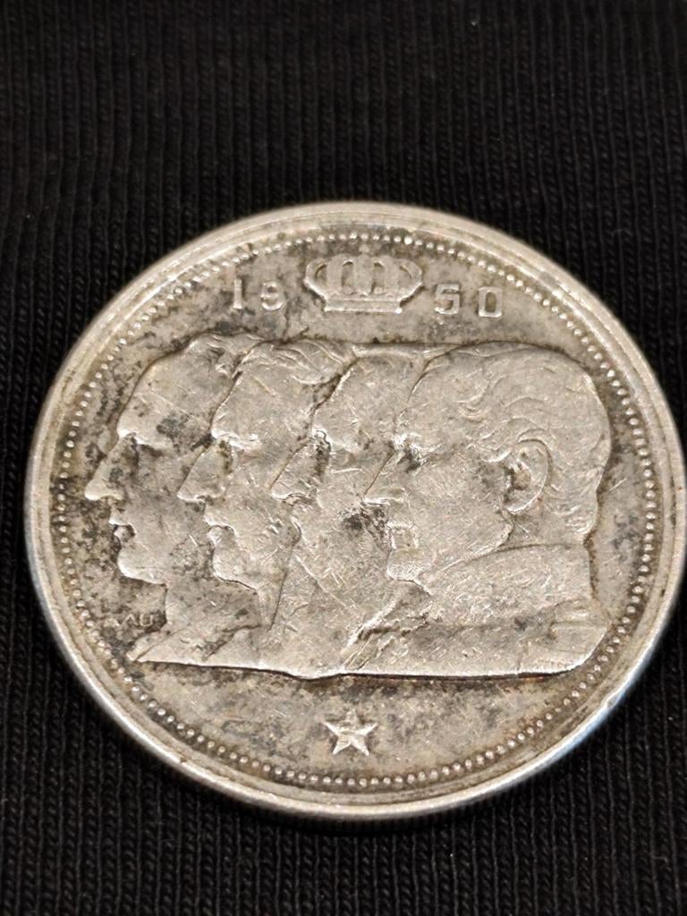 100 Francs Argent Belgique 1950 - "Les 4 Rois", Argent