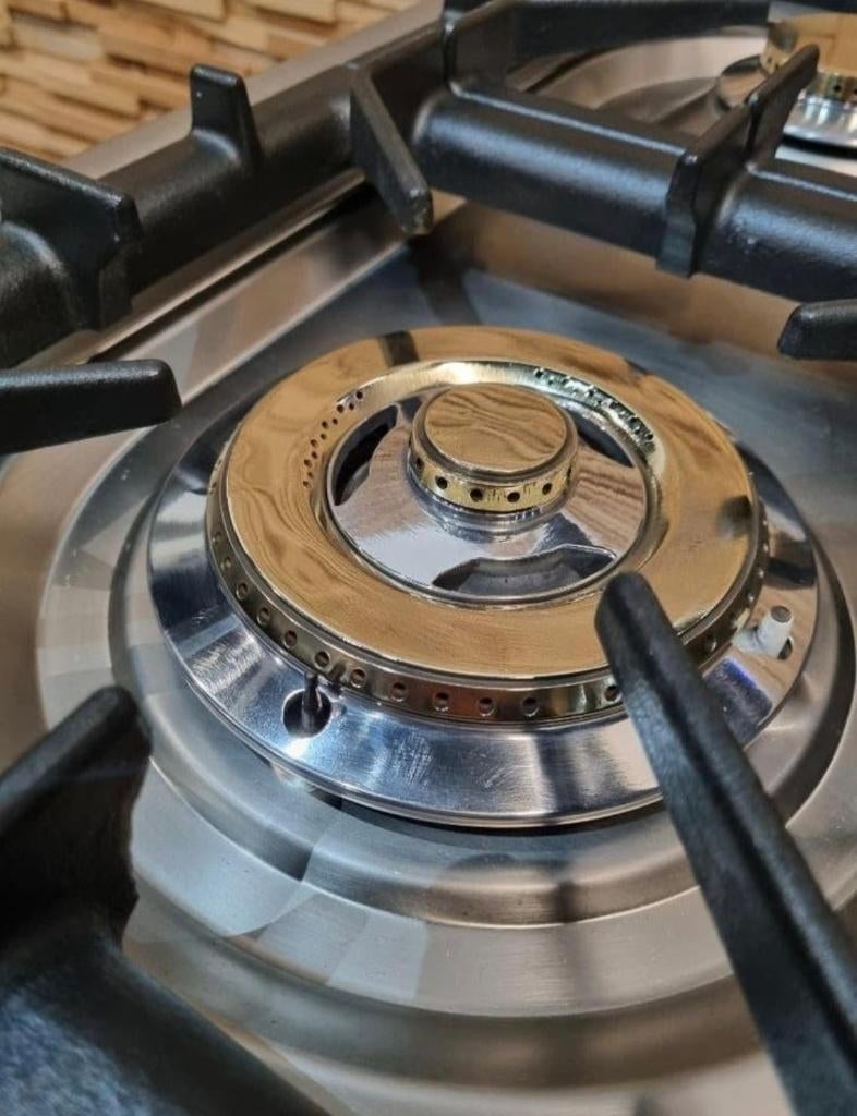 🔥Luxe Fornuis Boretti Majestic 120cm zwart Frytop 7 pits, Gaz, Classe énergétique A ou plus économe, Comme neuf, Enlèvement