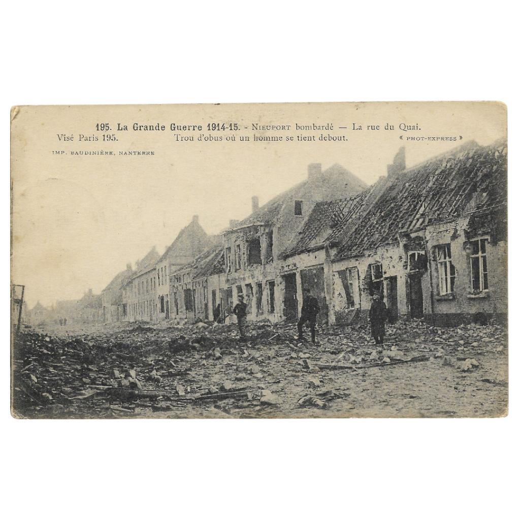 Carte postale belge — Front Soldat La Panne 1915, Collections, Objets militaires | Général, Autres, Enlèvement ou Envoi