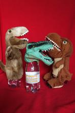 3 handpoppen dino waaronder Jurassic World T-Rex, Ophalen of Verzenden, Gebruikt